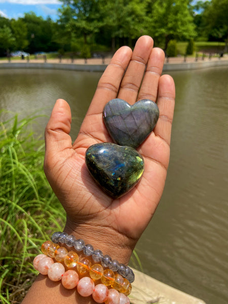 Labradorite Hearts