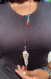 Rainbow Chakra Tree Necklace