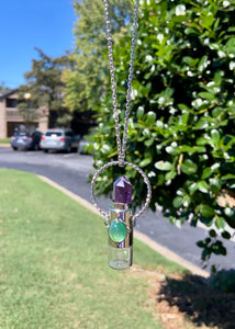 Amethyst Fragrance Bottle Necklace