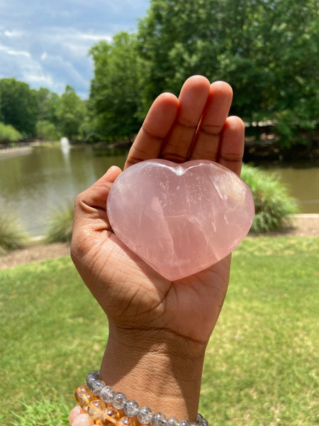 Translucent Rose Quartz Heart #2