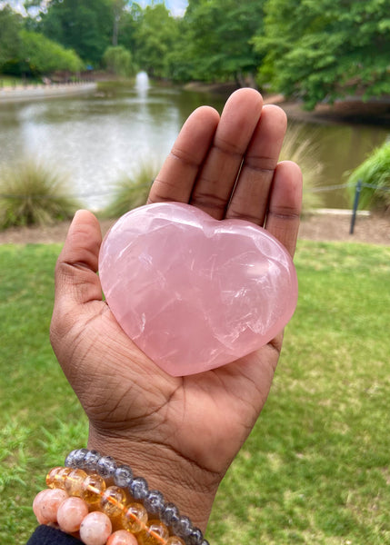 Translucent Rose Quartz Heart #2