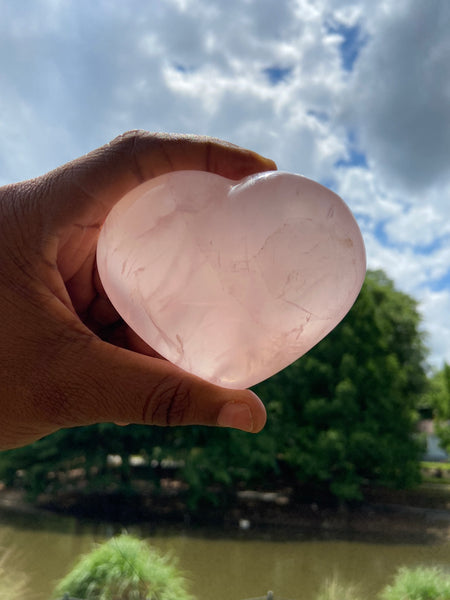 Translucent Rose Quartz Heart #2