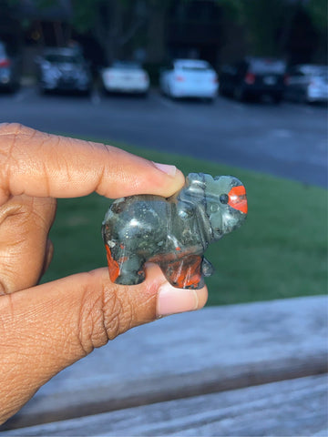 Mini African Bloodstone Elephant