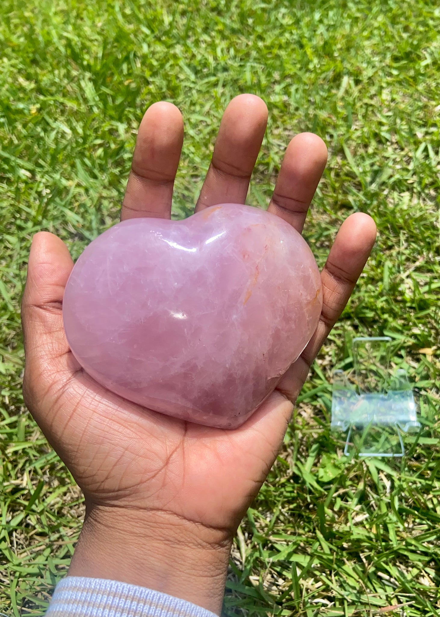 Saturated Rose Quartz Heart