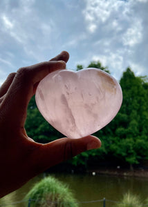 Translucent Rose Quartz Heart #2