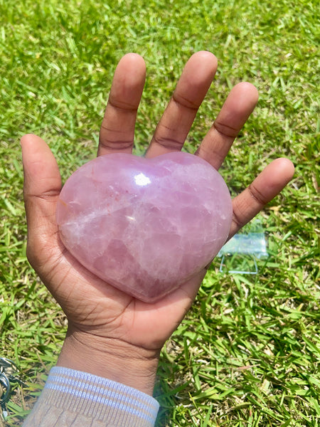 Saturated Rose Quartz Heart